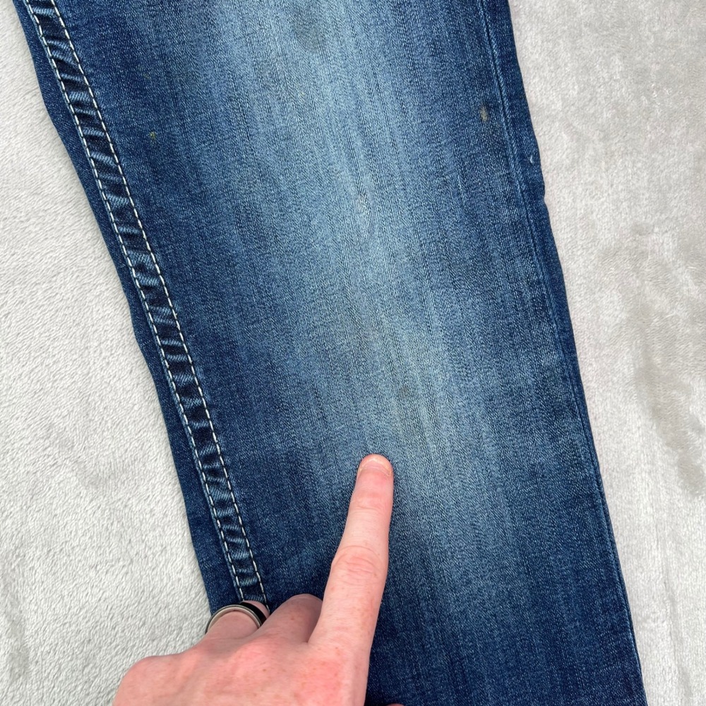 BKE Jake Straight Jeans Mens 29x34 Blue Wash Embroidered Coolmax Performance - Picture 3 of 16